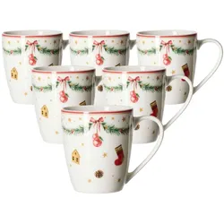 Ritzenhoff & Breker, Tasse, Holly Kaffeebecher (350 ml, 6x)