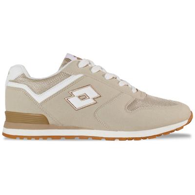 Sneaker LOTTO, Herren, Gr. 37, beige (beige, weiß), Kunstfaser, Synthetik, gepflegt, Schuhe Sneaker, - leicht und bequem