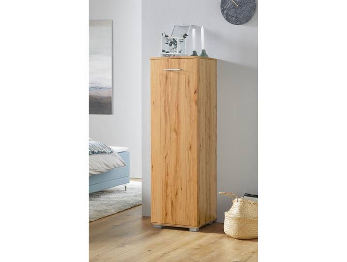 Hochkommode PRIESS, beige (astkernbuchefarben), B:41cm H:135cm T:38cm, Holzwerkstoff, Sideboards, Hochkommode