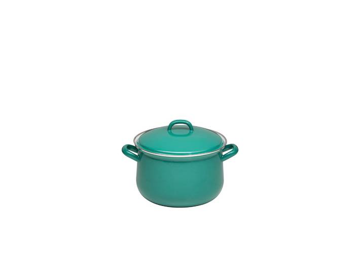 Riess Fleischtopf Nature Green Dark, Grün, Metall, 3,5 l, kratzfest, hitzebeständig, geschmacksneutral, leichte Reinigung, Kochgeschirr, Töpfe, Kochtöpfe