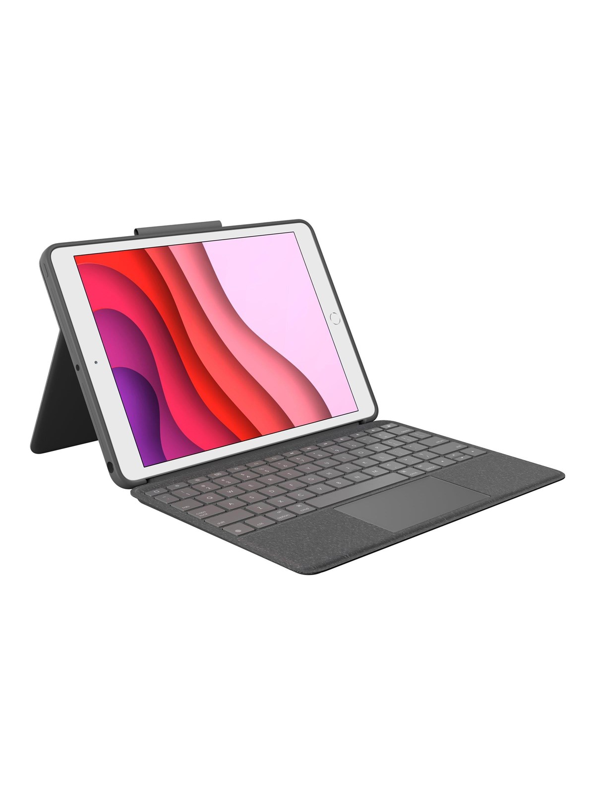 Logitech Combo Touch for iPad 10.2" 7/8/9th Gen - CH - Tastatur & Folio-Set - Schweiz - Grau