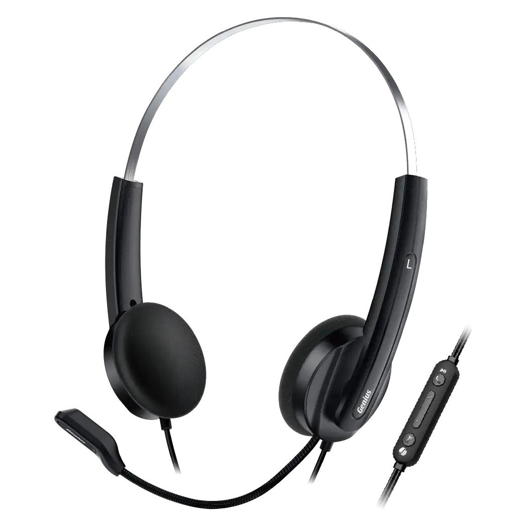 Genius Headset HS-220U AI/ USB/ Copilot (Kabelgebunden, USB-A, USB-C) (31710020402)
