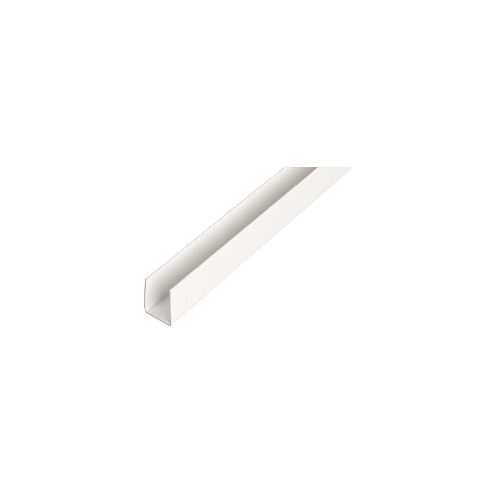 GAH Alberts U-Profil gleichschenkl.ungelocht L2000 x B12 x H10mm Kunststoff, weiß (484569)