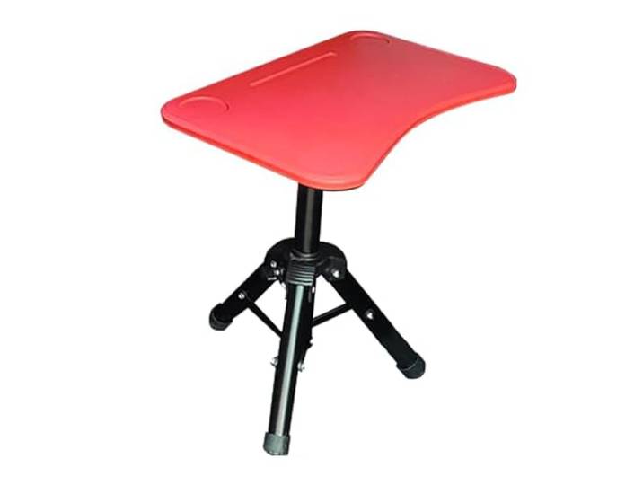 Klappbarer Auto-Essenstablett-Tisch, klappbarer Wohnmobil-Tisch Höhenverstellbar 20–31 Zoll, zusammenklappbar zur Aufbewahrung, geräumige Tischplatte(Orange)