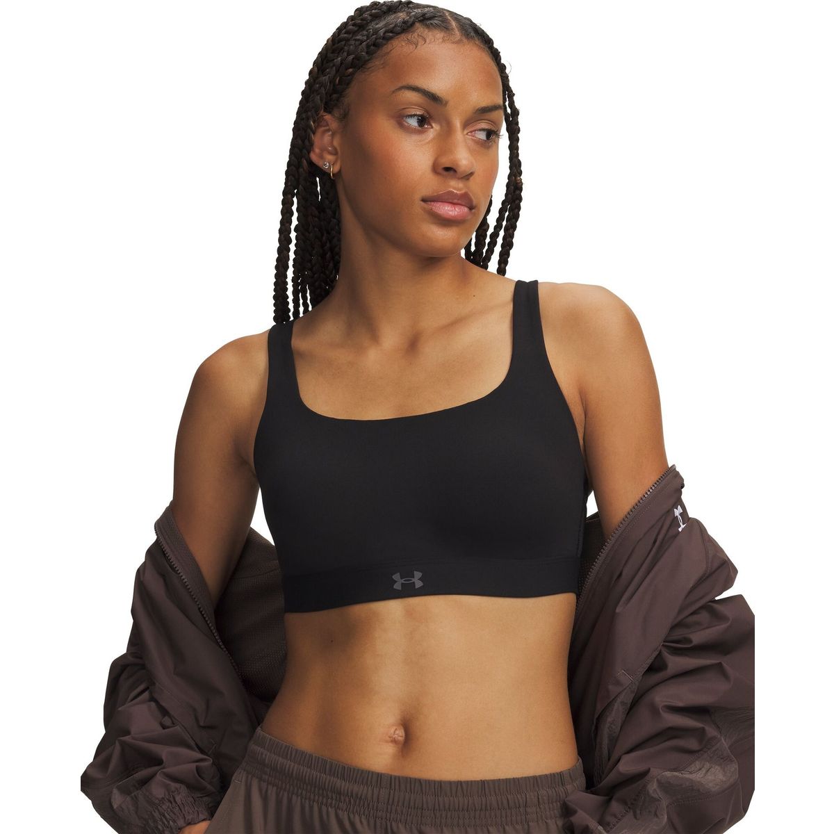 Under Armour Effortless High Bra black castlerock (008) XL D-DD 6011263-008-XL D-DD
