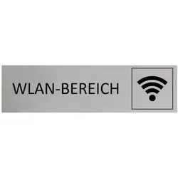 CombiCraft Aluminium Türschild WLAN-Bereich 165x45mm mit 3M-Tape