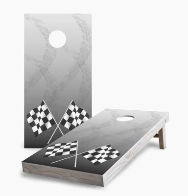 Skip's Garage Tire Tracks Cornhole Boards