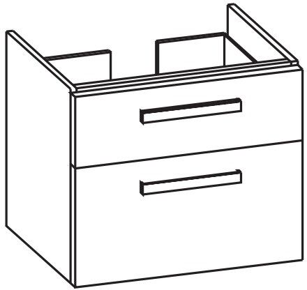 Artiqua 415 Waschtischunterschrank für Talux 814677 Weiß Glanz, 415-WU2L-L34-7050-68 415-WU2L-L34-7050-68