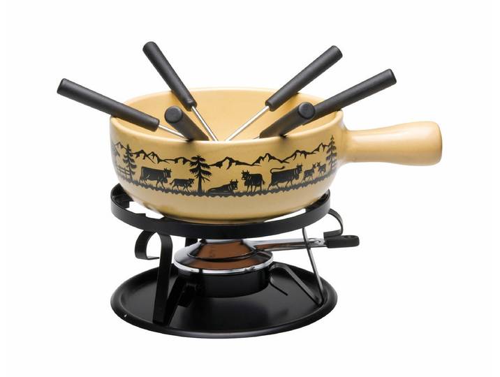 Nouvel Scherenschnitt Käsefondue Set 9-tlg