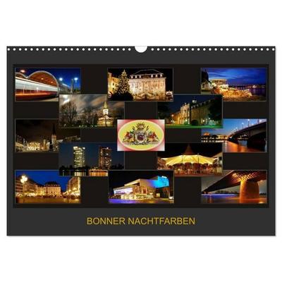 BONNER NACHTFARBEN (Wandkalender 2027 DIN A3 quer), CALVENDO Monatskalender