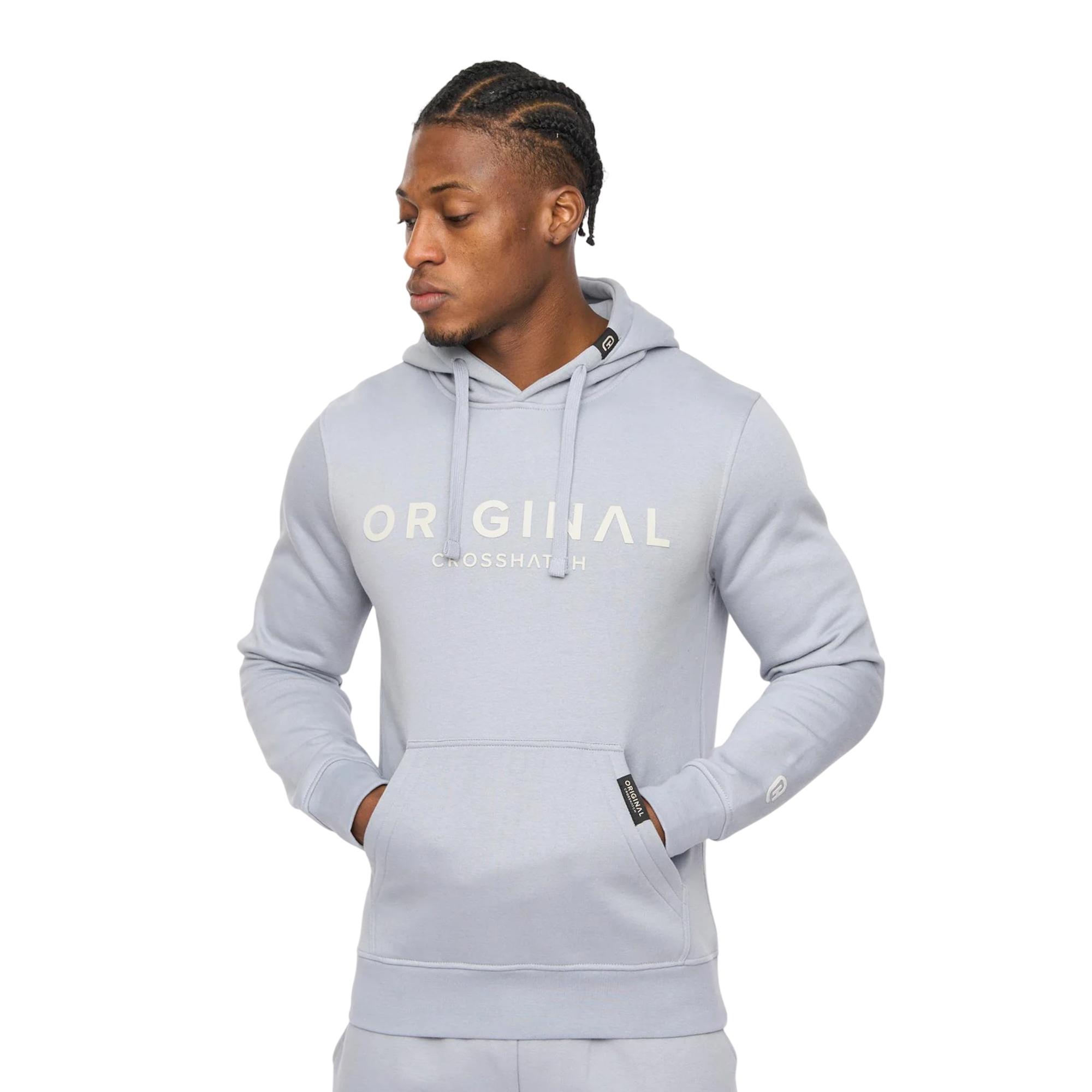 Crosshatch Heren Bardon Hoodie (Staalblauw)