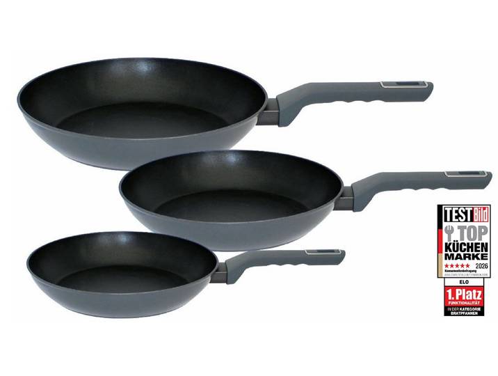 Pfannen-Set ELO Ecolife 3 teilig , grau, Pfannen, Pfannen-Set, Induktion