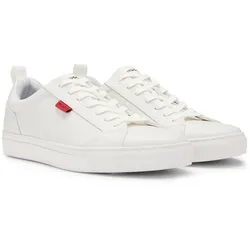 HUGO Herren Sneaker - Morrie Tenn napu, Turnschuh, Schnürung, Kunstleder Weiß / EU 43