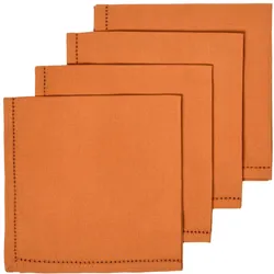 STOFFSERVIETTEN 4er-Set terrakotta 45/45 cm, 100% Baumwolle
