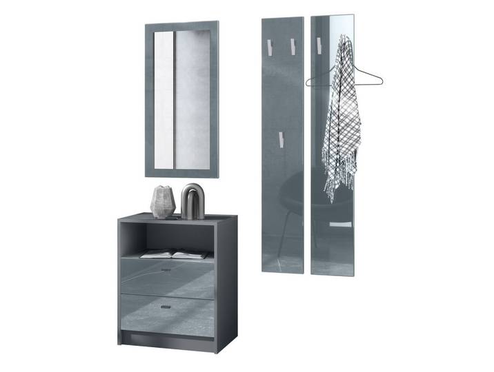 GARDEROBE Pino Grau Hochglanz