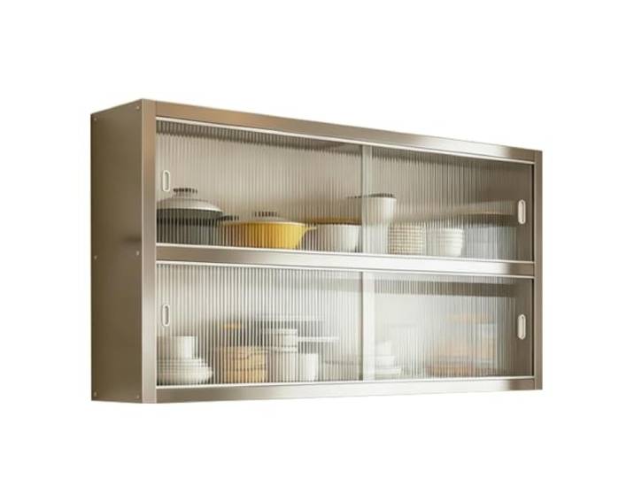 WXXZCE Hängeschrank Küche, Oberschrank Küche mit Türen und Einlegeböden Material Edelstahl 304, Wasserfest und Rostbeständig, Tragfähigkeit 50 Kg(70x35x70cm/27x14x27in)