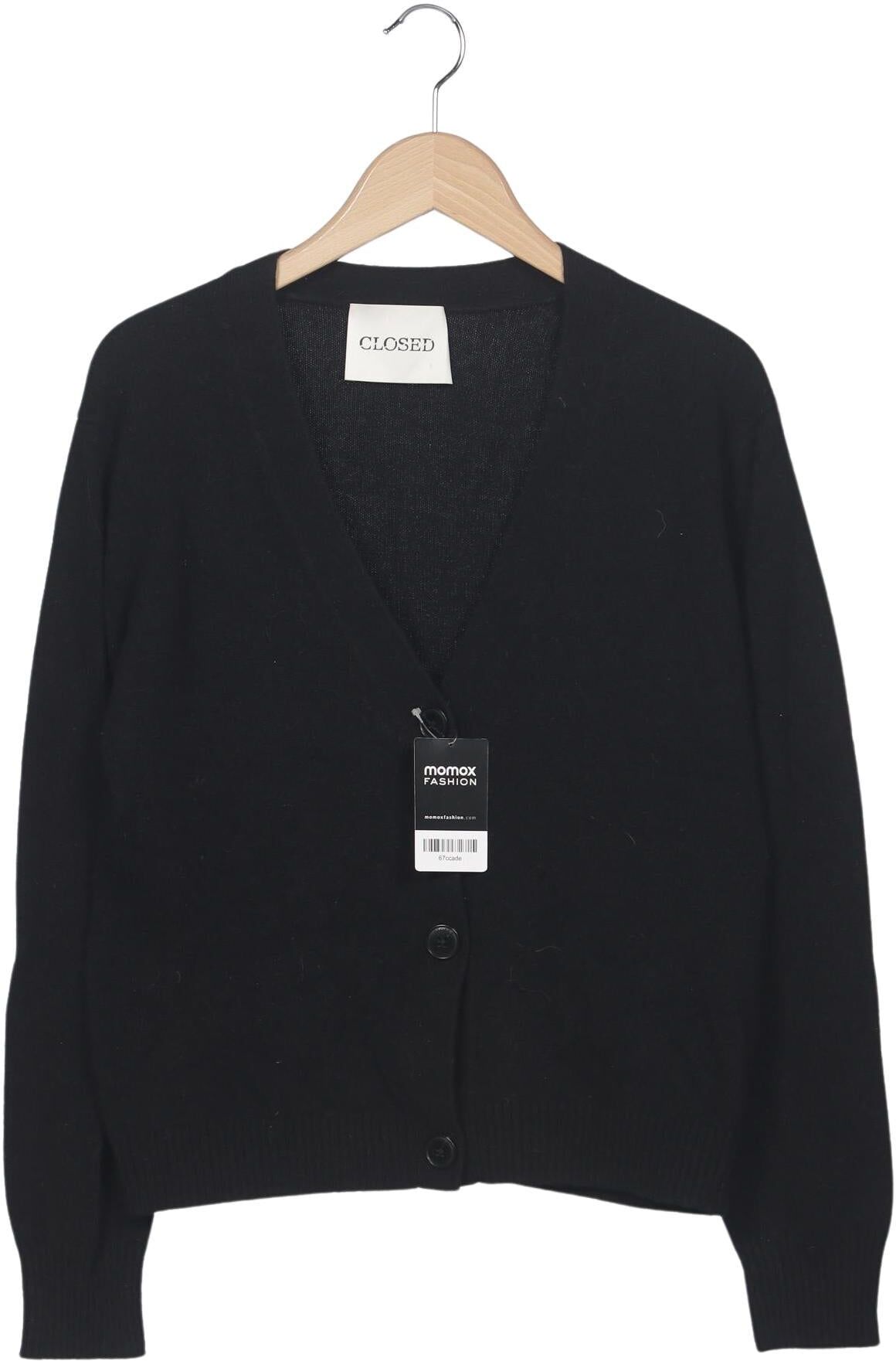 Closed Damen Strickjacke, Schwarz, Gr. XL, Wolle - Second Hand
