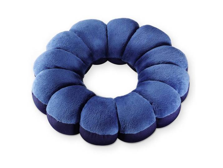 Maximex Lendenkissen Mikroperlen Ø 33 cm, Dunkelblau, 33x33 cm, Heimtextilien, Wohntextilien, Kissen, Zierkissen