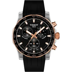 Tissot Supersport Chrono 42mm, Quarzwerk, Nitrilkautschukband, Schwarz Herrenuhr T125.417.27.051.00