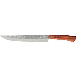 Tramontina Fleischmesser Nômade 25 cm, Hammerschlag-Klinge, rostfrei, Edelstahl, ergonomischer Griff aus FSC®-zertifiziertem Holz