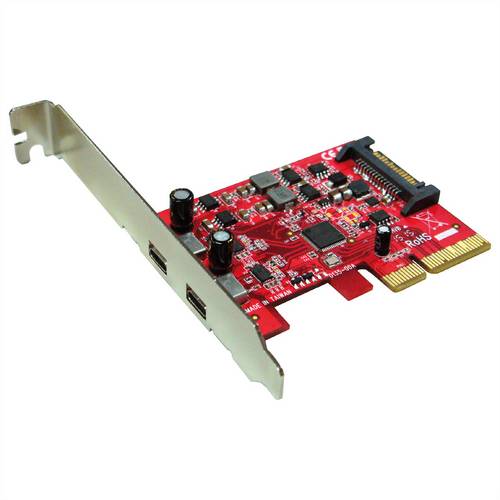 Roline PCI-Express-Karte, USB 3.2 Gen 2, 2x USB-C