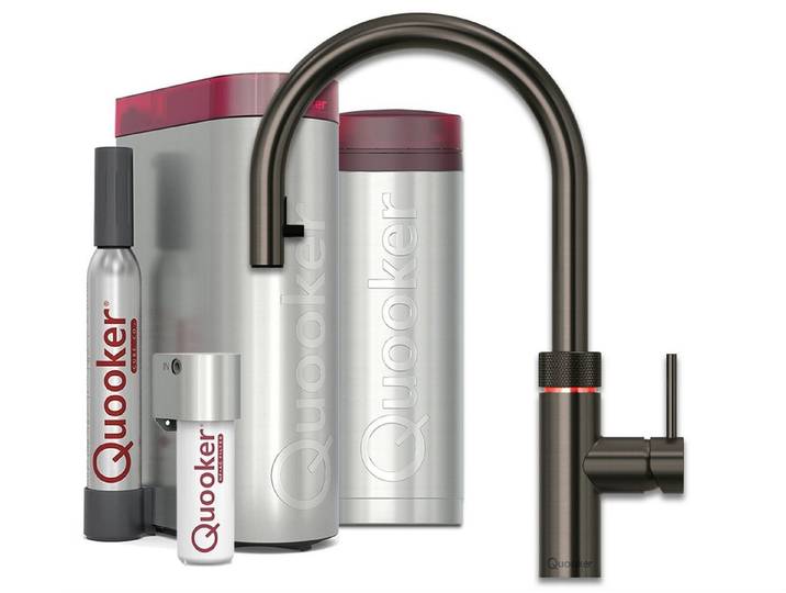 QUOOKER Küchenarmatur Quooker Flex Round mit PRO3 Reservoir & CUBE inkl. CUBE-Filter Set