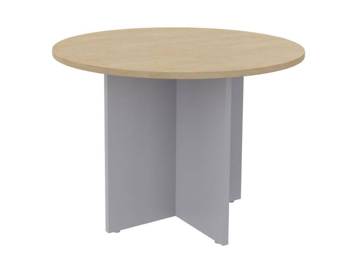 Table ronde Activity Ø.100 cm - Plateau Chêne - Pieds Aluminium