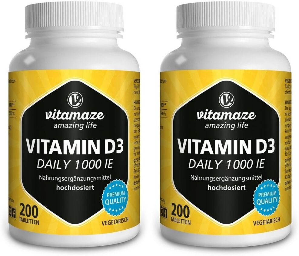 vitamaze Vitamin D3 1.000 I.e. daily vegetarisch Tabletten 2x 2x200 St