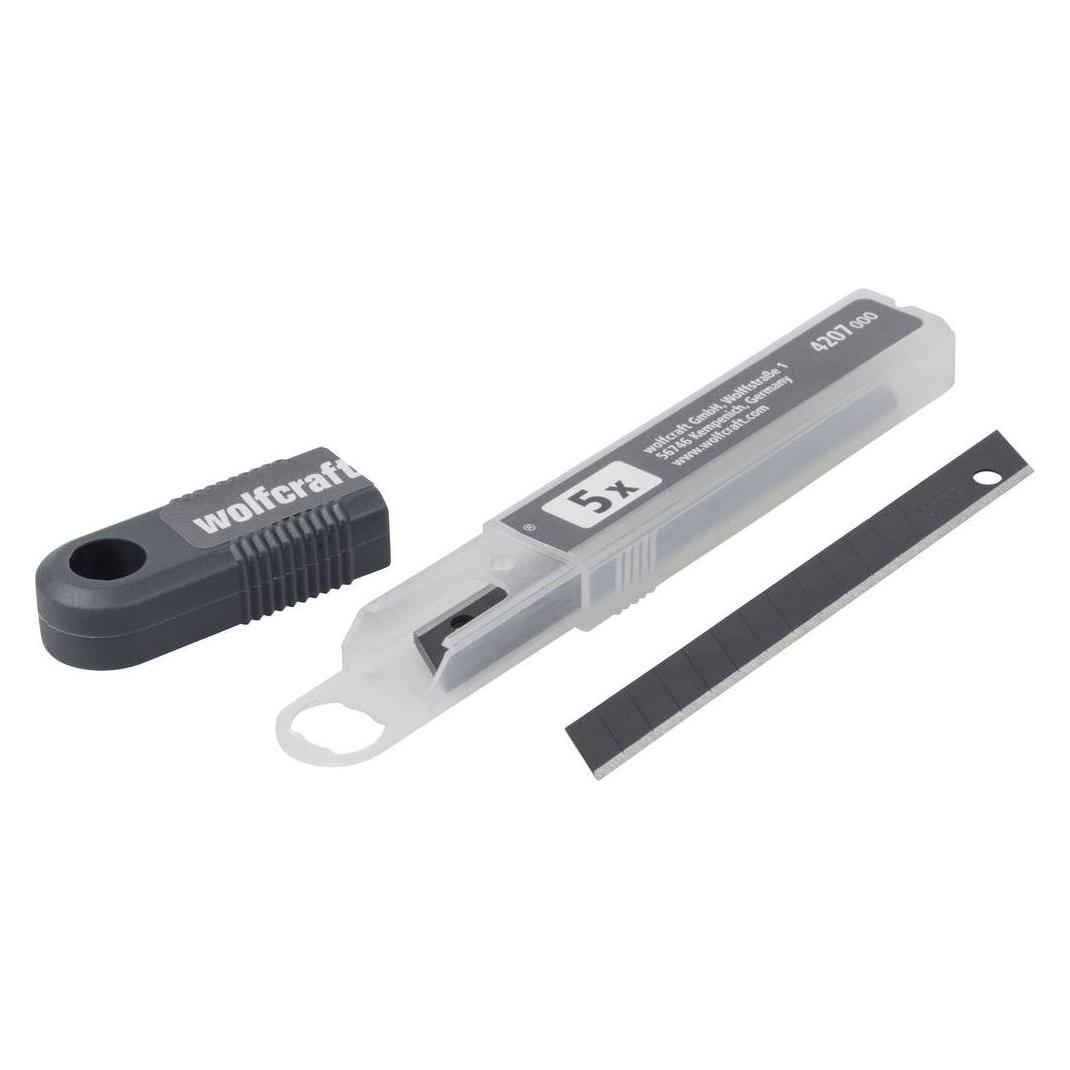 wolfcraft 5 Abbrechklingen 9mm Pro-sharp schwarz (Ersatzklinge) (4207000)