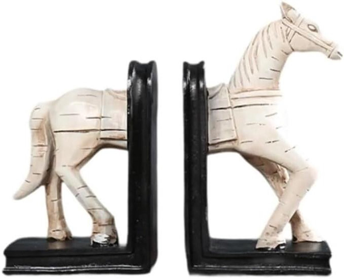 Decoratieve Boekensteunen Paard - Charmant Dierenontwerp - Hoogte: 22,5 cm