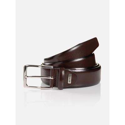 Ledergürtel MONTI "REDDING", Herren, Gr. 115, braun, Rindsleder, Gürtel Ledergürtel, glänzend, elegant