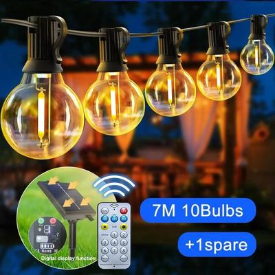 Uplift Essentials Solar Globe String Lights With Remote Control 7m 11bulbs