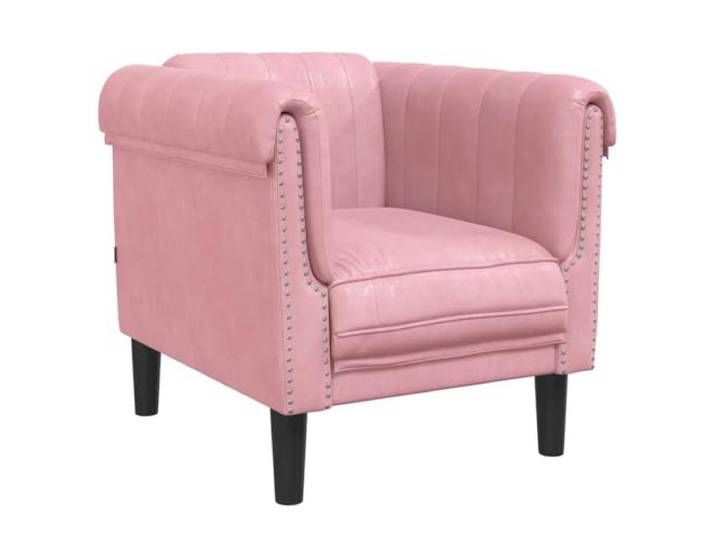 Sessel, Velours, Rosa, gepolstert Bequemer Sitz, gepolsterte Rückenlehne, robuste Füße, Kapazität 110 kg, modernes Design