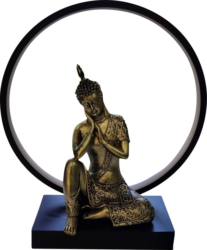 FD Dekofigur Buddha Lampe 34 cm bunt