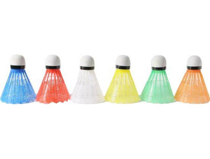 Engelhart Badminton Shuttles - 6 Stuks Assorti Neon - PVC met Foam Top - (6 stuks)