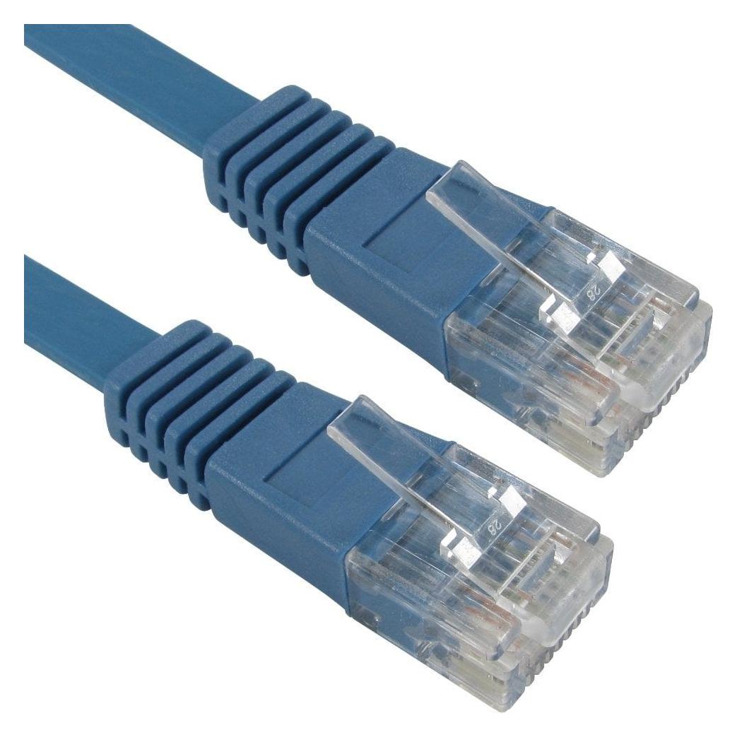 Cables Direct CDL 1.5m Cat5e Flat Cable - Blue (CAT5e, 1.50 m) (RJFLAT-01.5B)