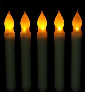 Uplift Treasures 12 Piece LED Flameless Taper And Tealight Candles For Holiday Decor yellow 6 Pcs