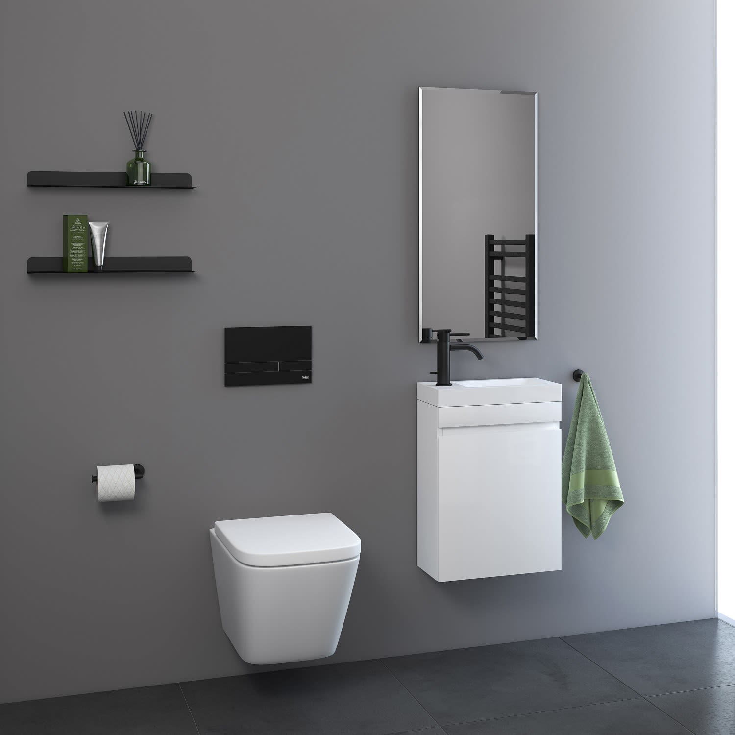 Kronenbach Cube Wand-WC kompakt, spülrandlos