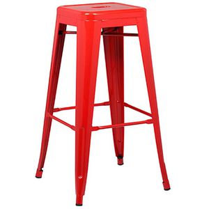 hJh-OFFICE Barhocker VANTAGGIO HIGH, 645011, 77cm Sitzhöhe, Stahl, rot