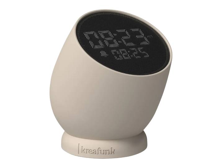 Weckeruhr Bell, Kreafunk, beige, Kunststoff
