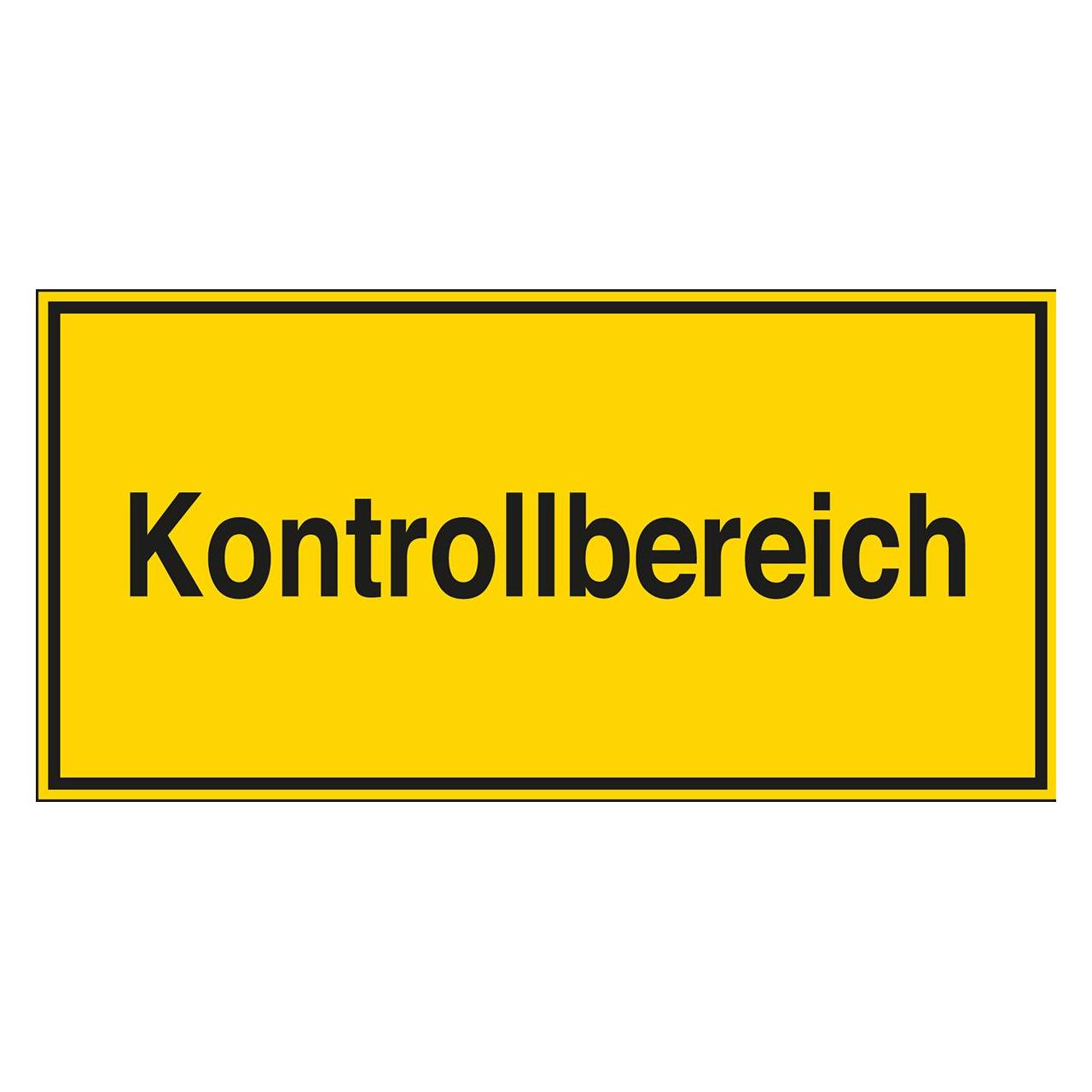 Brady STD-440-100X200-B7527, Zusatzschilder - Kontrollbereich (801376)