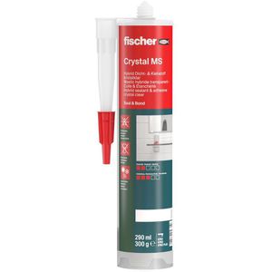 Fischer Dichtmasse Crystal MS 290, 290ml, universal, glasklar, innen & außen, wasserdicht