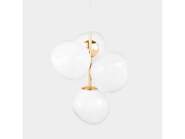 Melt Kronleuchter Mini Opal/Gold - Tom Dixon Melt Chandelier Mini - Wohnzimmer - Design - Kunststoff - Mit Schirm