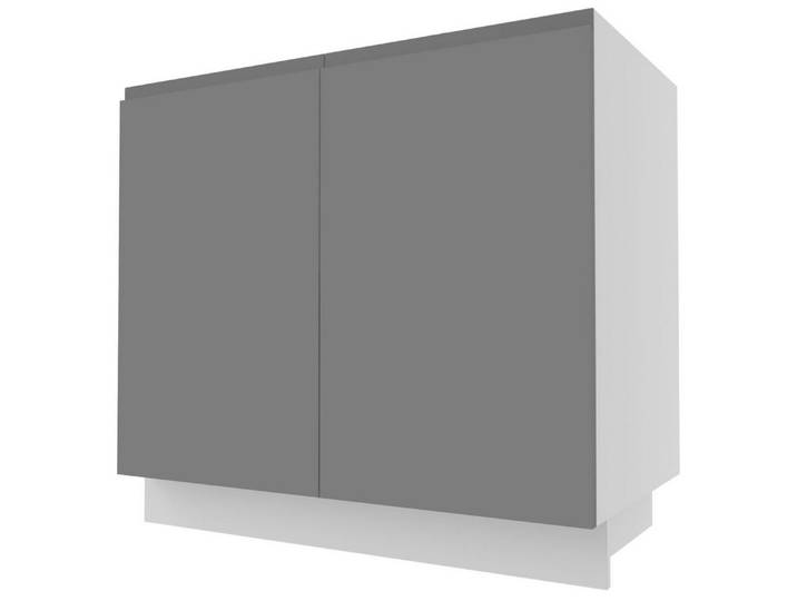 Feldmann-Wohnen Unterschrank Avellino (1-St) 90x50x82cm grifflos lava - graphit Acryl lava (AV-D11/90)
