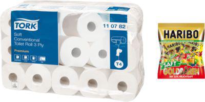TORK Kleinrollen Toilettenpapier + Haribo Saft Goldbären Minis GRATIS