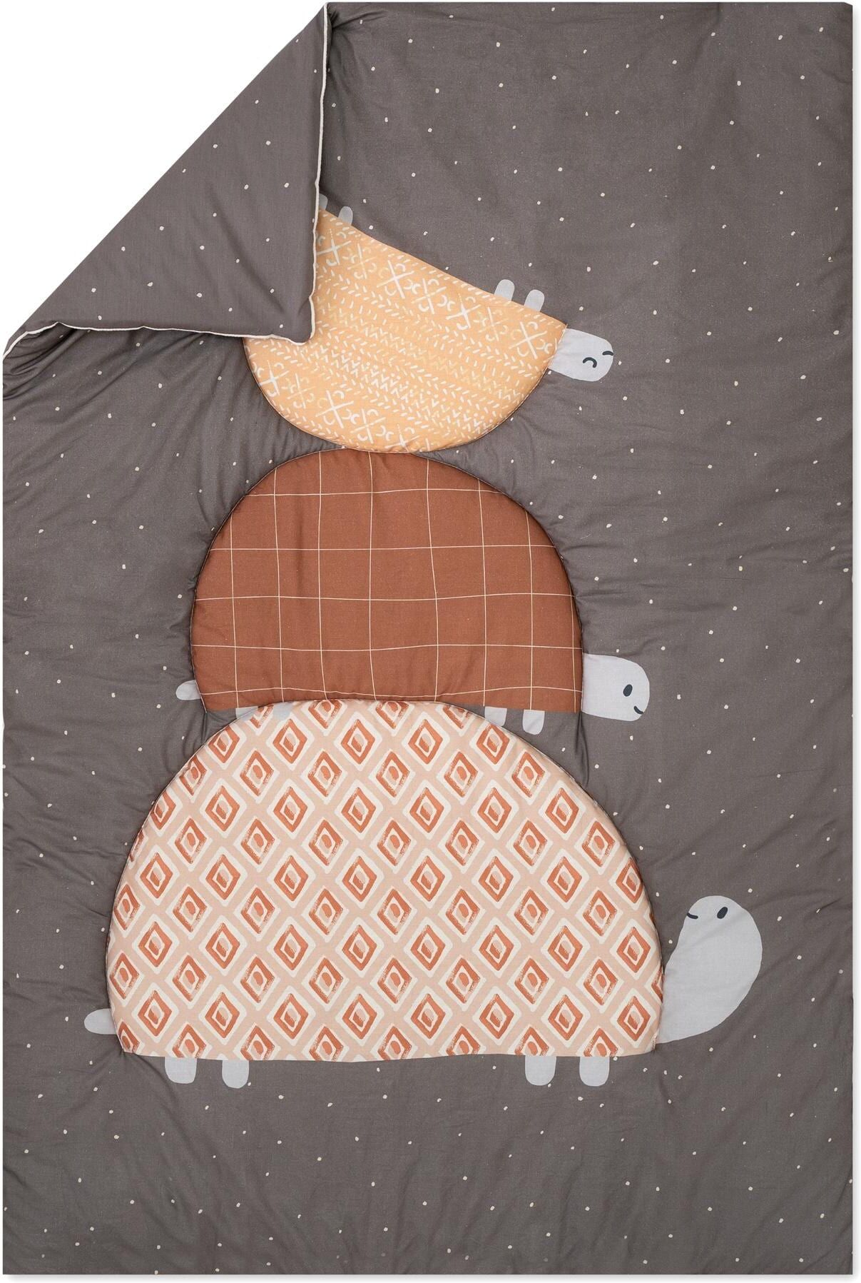 Krabbeldecke JULIUS ZÖLLNER "Krabbeldecke Organic", Baby, Gr. B/L: 95cm x 135cm, beige (natur), Baumwolle, Polyester, bedruckt, Wohndecken Krabbeldecke natur B/L: 95cm x 135cm
