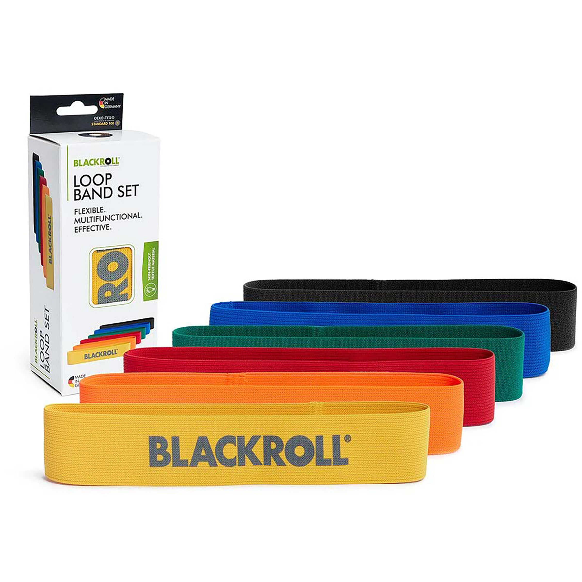 Blackroll Loop Trainingsband 6er Set Fitnessbänder weiss Training & Fitness