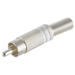 Cinchstecker Metall 6mm, weiß