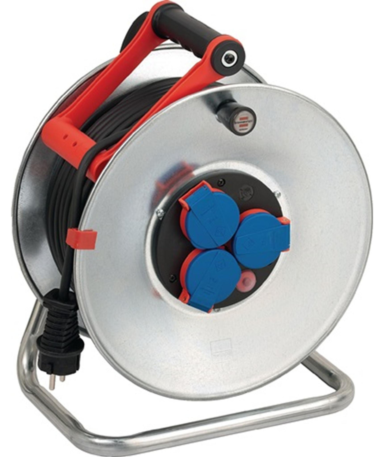 Brennenstuhl Garant S IP44 haspel, 50 meter, zwart, AT-N05V3V3-F