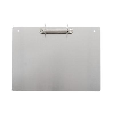 Djois Ringbuchbrett, A4, nur horizontal verwendbar, 2-Ring-Mechanik, bis 250 Blatt, magnetisch, Recycling-Aluminium, silbergrau
